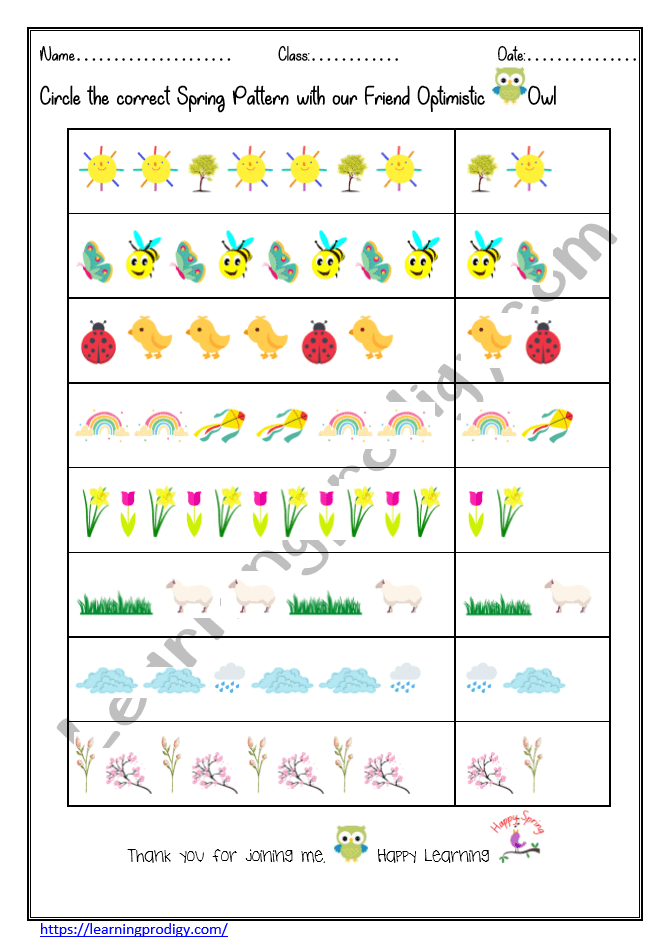 6 Best Spring Theme Math Worksheets for Kids|Preschooler Math Worksheet ...
