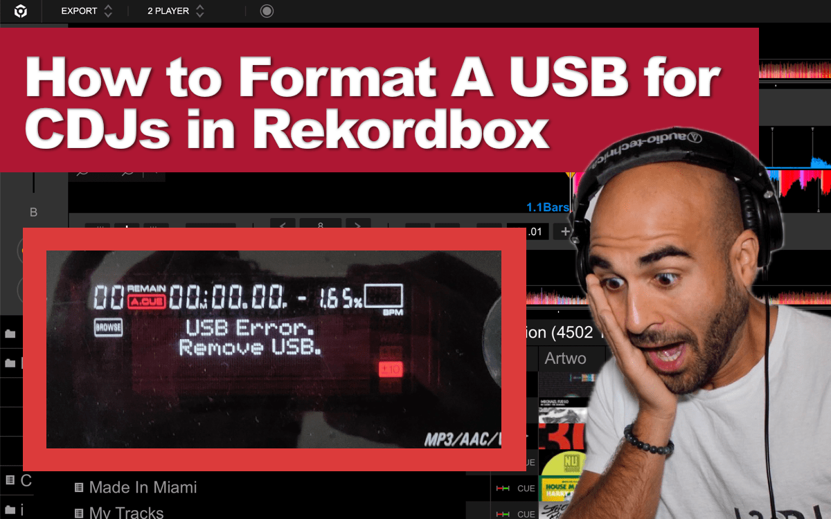 how to format a usb for cdjs in rekordbox for macos and pc