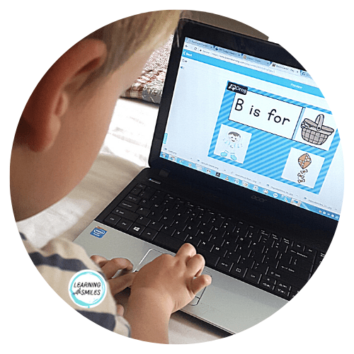 Learning with Smiles - Alphabet Digital Task Cards