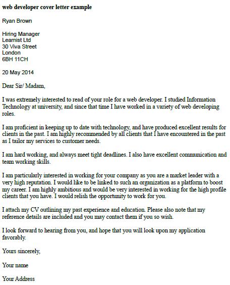 No one likes writing them, and recruiters just skim them. Cover Letter For Backend Developer October 2021