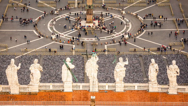 An image overlooking St. Peter's Square in Rome