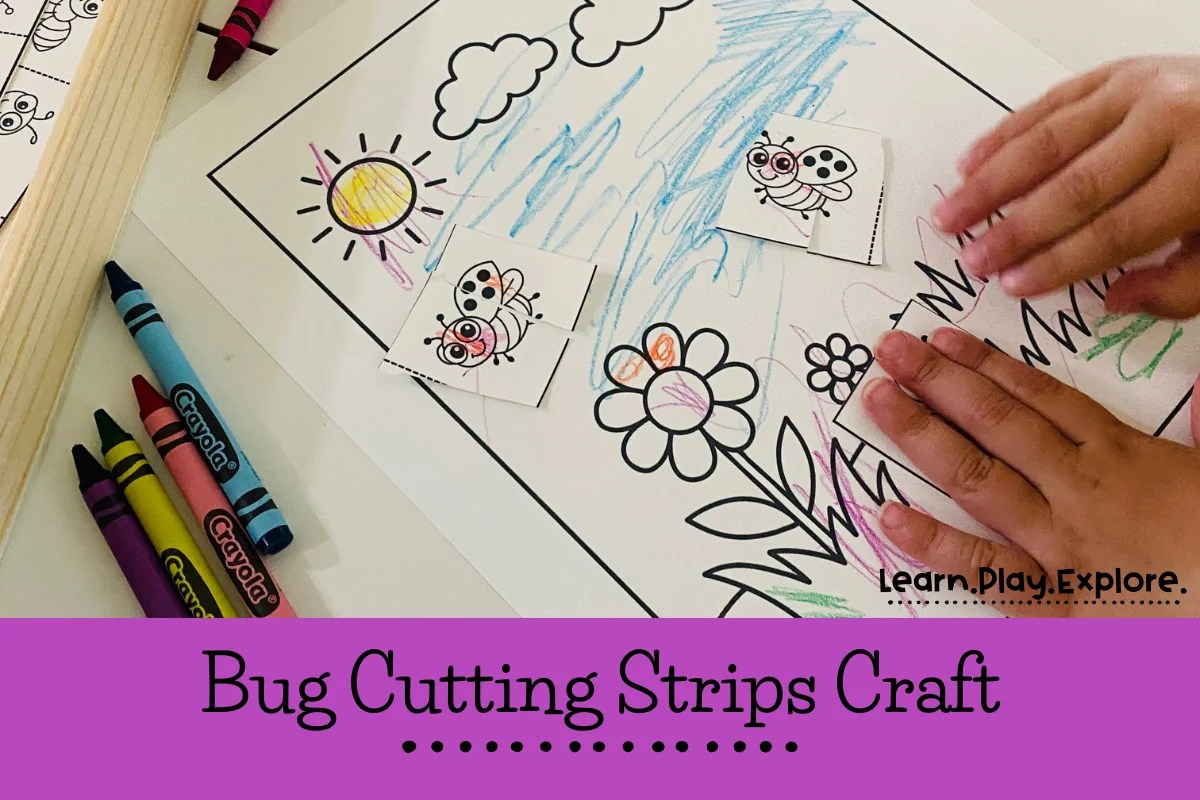 bug cutting craft for toddlers