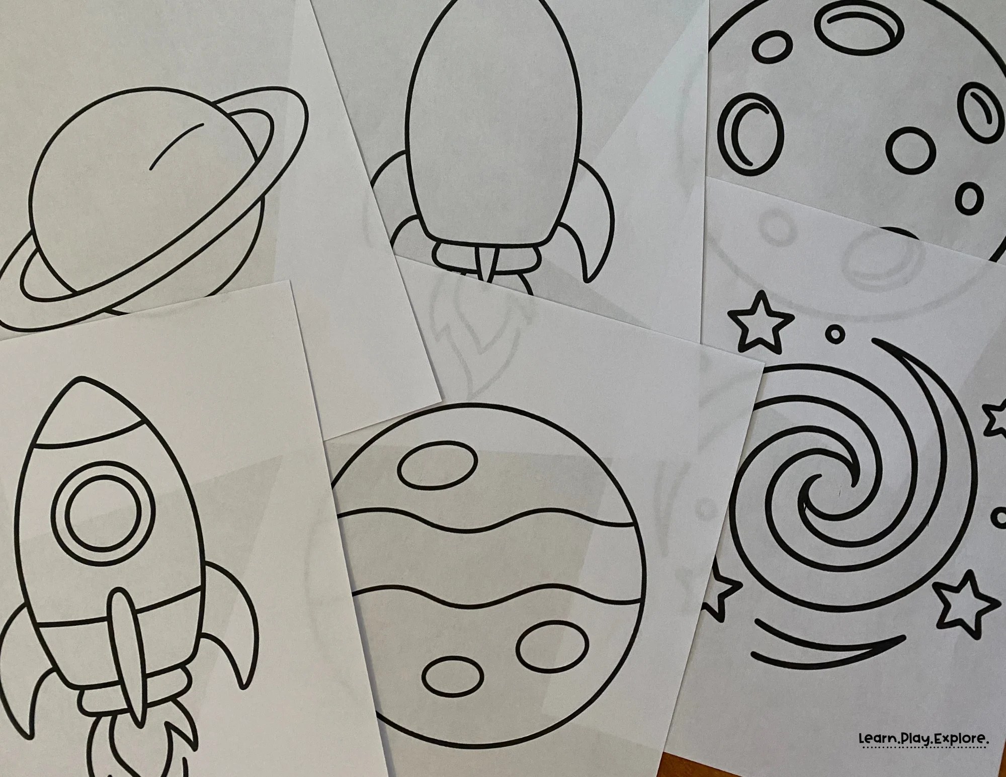 space coloring pages for kids