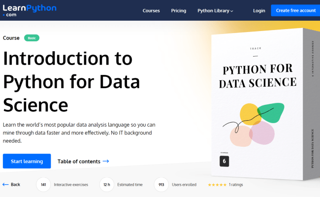 Course Of The Month – Intro To Python For Data Science | LearnPython.com