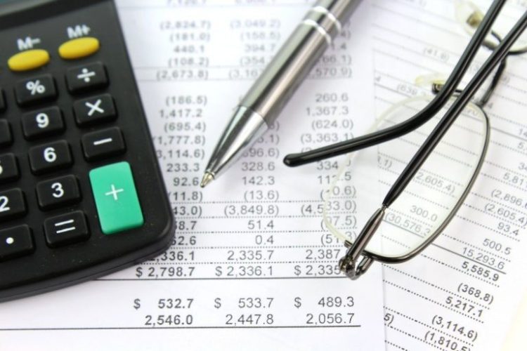 calculator and balance sheets