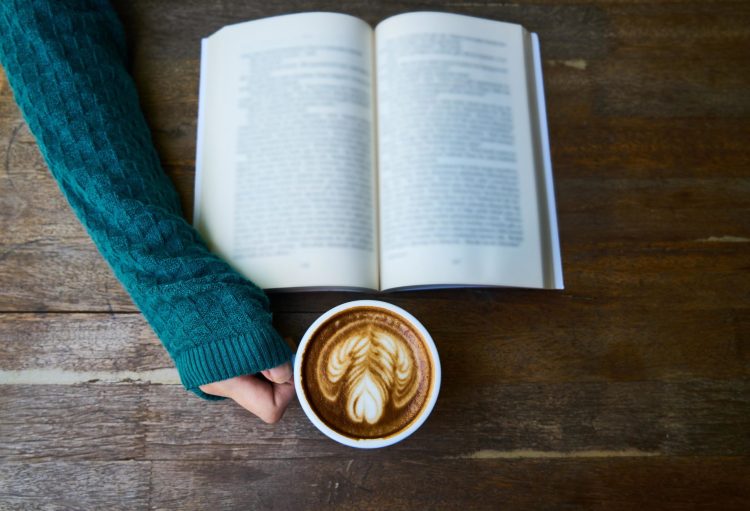 Book and coffee