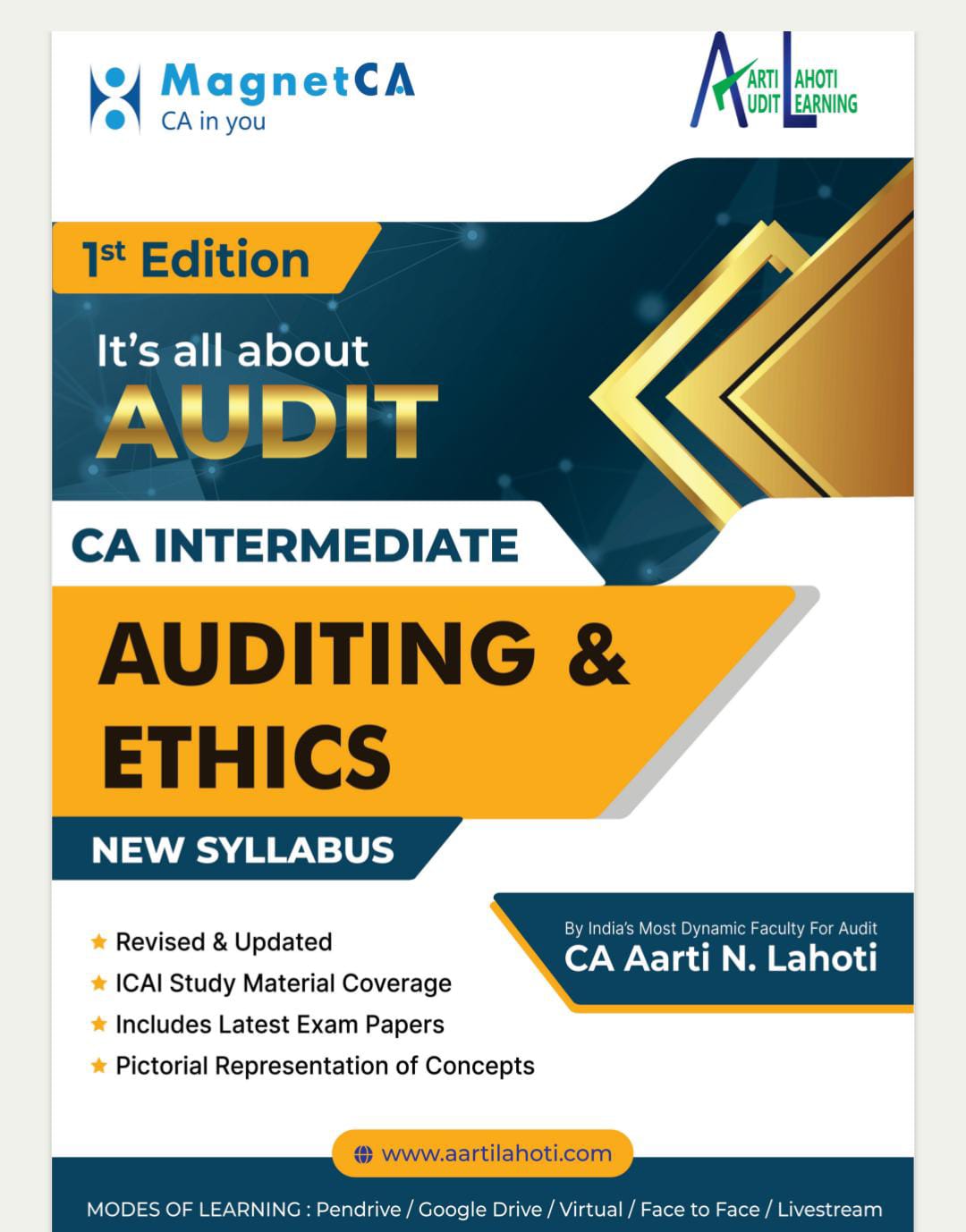 CA Inter Audit & Ethics & SM Books by CA Aarti Lahoti