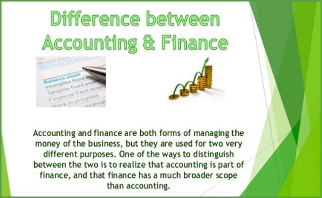 Difference between Finance and accounting