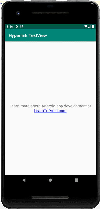How to Create a Hyperlink Using Android TextView – Learn to Droid