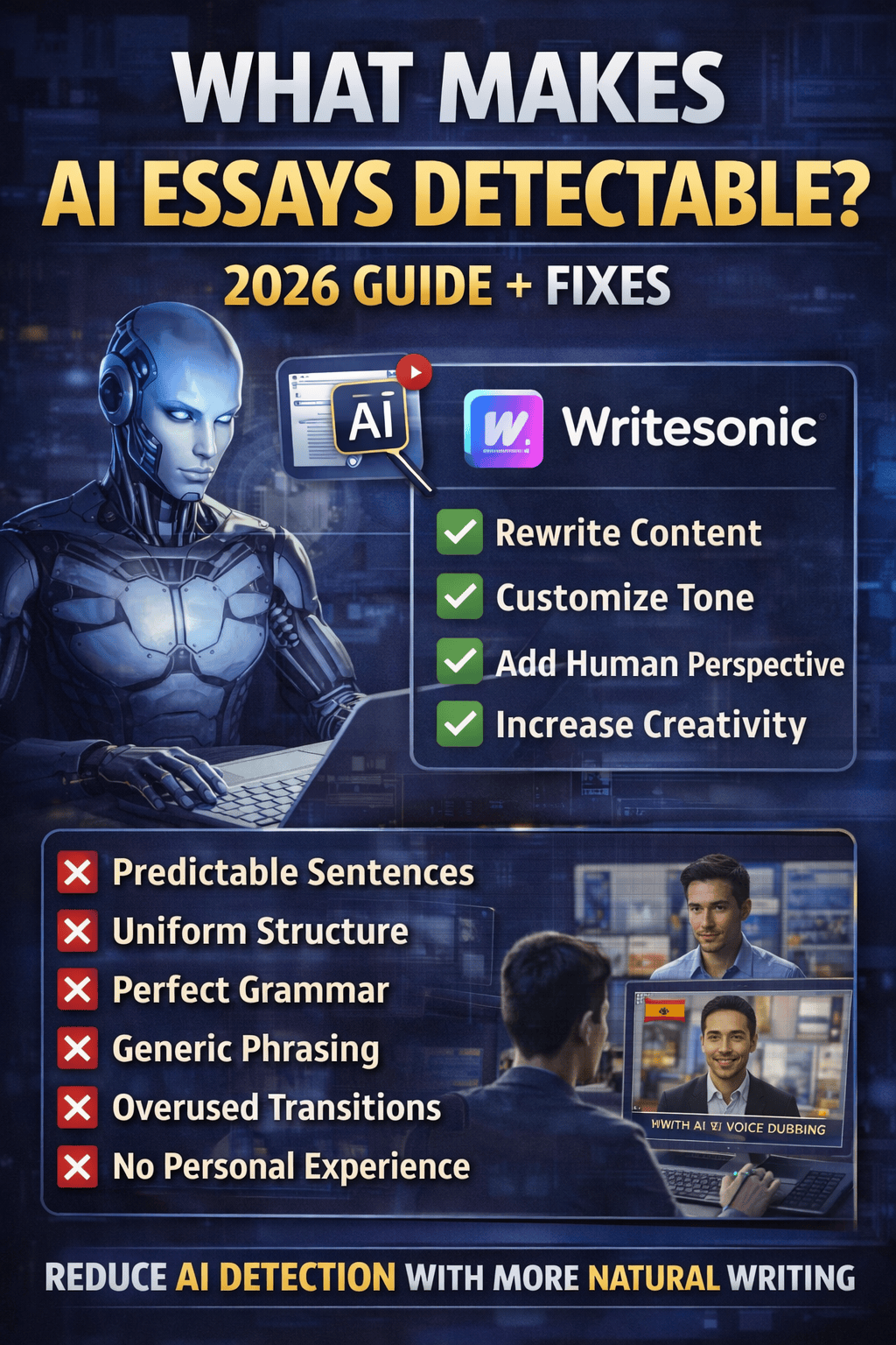 What Makes an Essay Written by AI Detectable? (2026 Ultimate Guide) + How Writesonic Helps You Avoid It