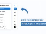 Hoverable Toggle Sidebar Navigation Html Css Js Learn With Arshyan