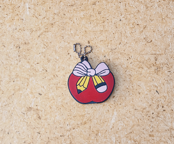 Apple with Pencil Ribbon Pop Can Opener