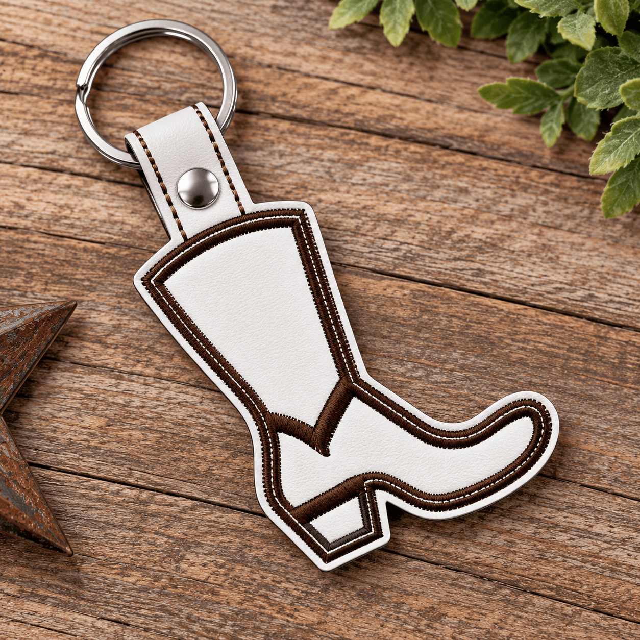 Cowboy Boot Key Fob Mockup