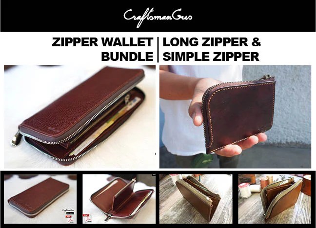 Bundle Zipper Wallet Pattern Leather Bag Pattern