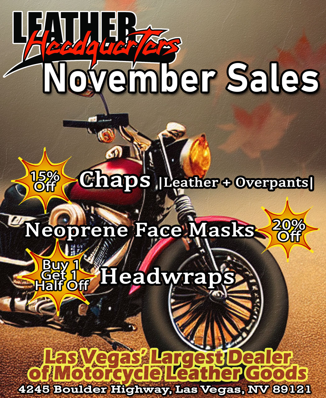 November Sales – Leather Headquarters