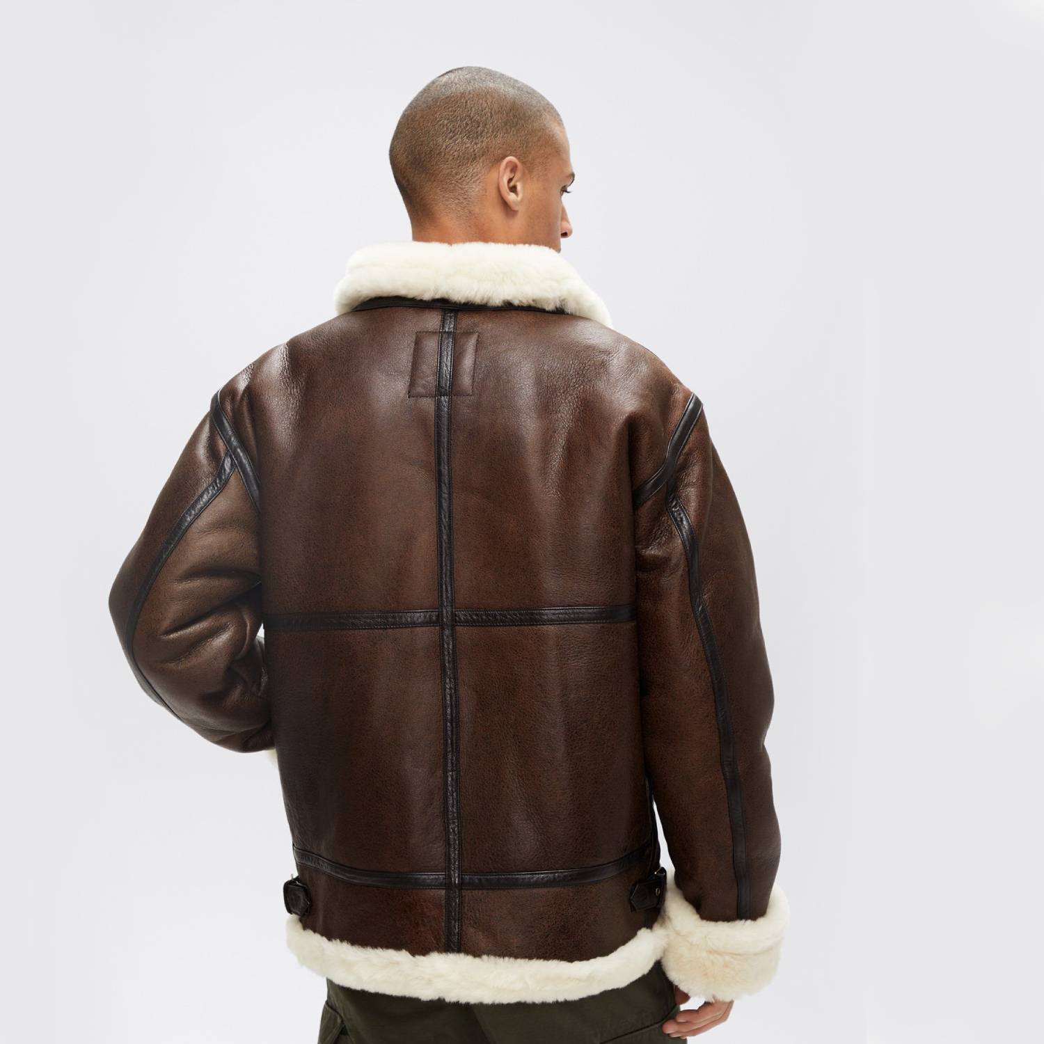 B-3 Sherpa Leather Bomber Jacket | Genuine Sheepskin Leather