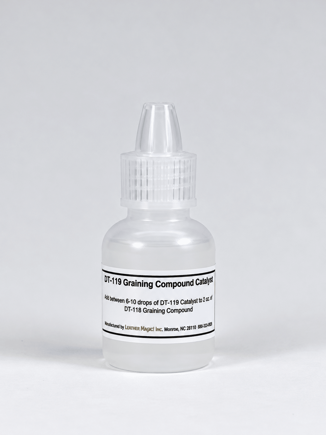 Catalyst activates silicone curing to create accurate, reusable grain impressions for vinyl upholstery repairs.