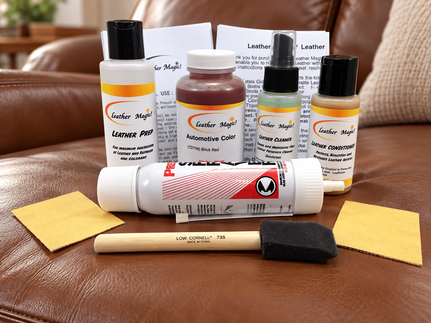 Leather Magic Semi-Aniline Leather Color Restoration Kit