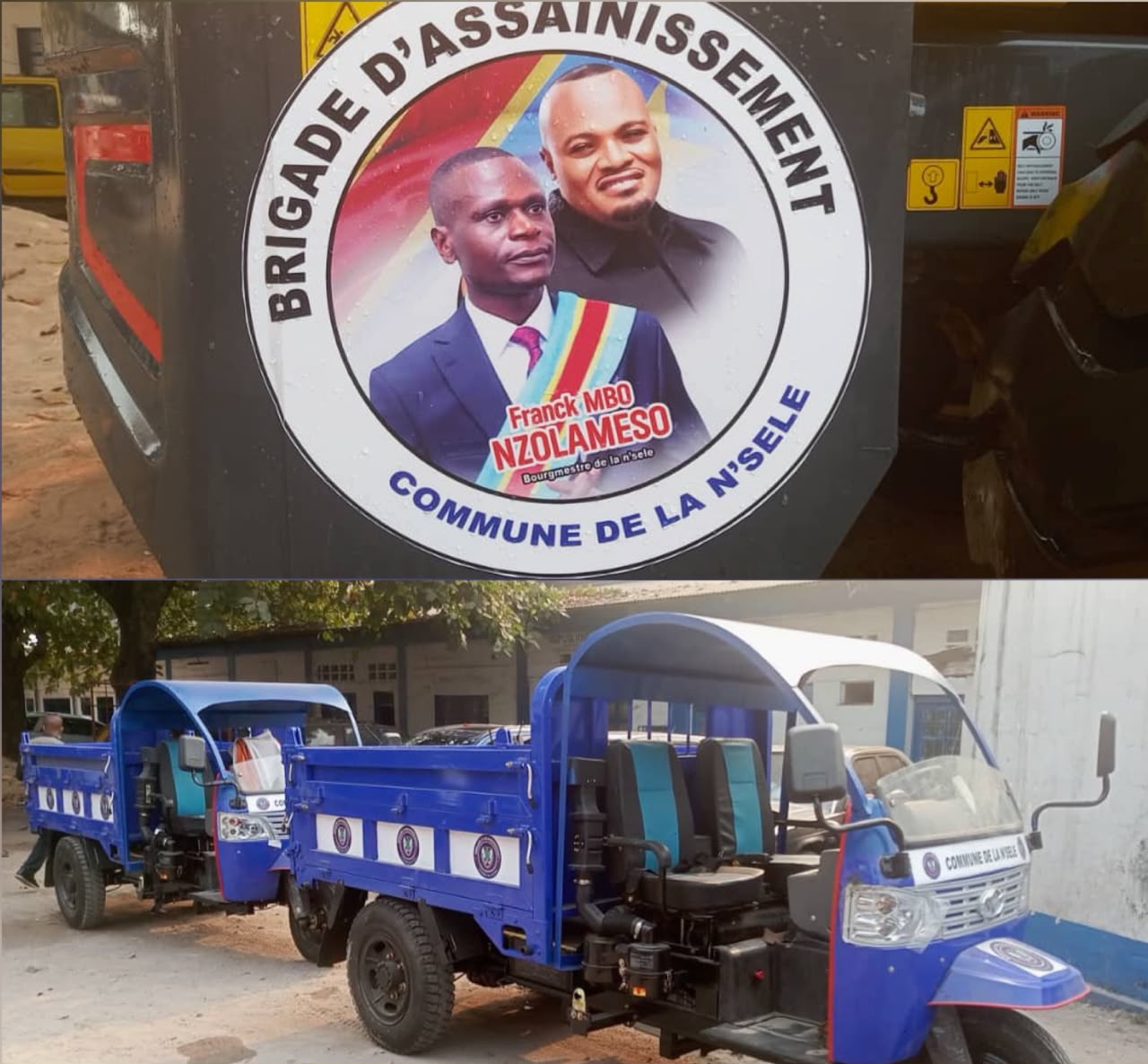 N&rsquo;sele : La Brigade d&rsquo;assisement se dote de nouveaux engins grâce au leadership éclairé du Bourgmestre Franck Mbo Nzolameso, vrai lieutenant du Président de la République et du Gouverneur de la ville de Kinshasa