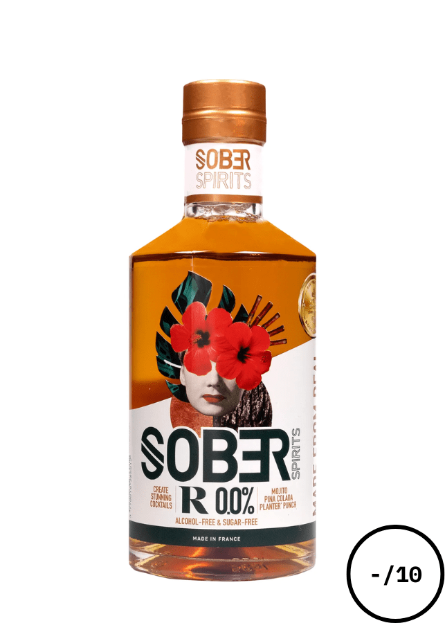 Bouteille Sober Spirit R 0.0%, alternative sans alcool aux notes boisées et épicées, idéale en cocktail.