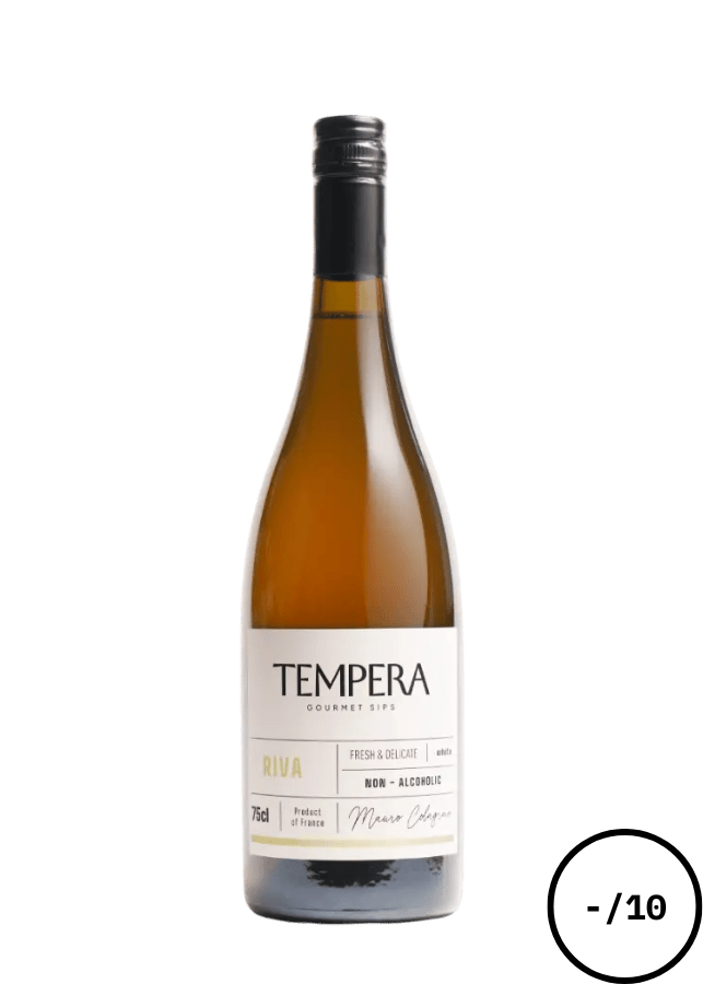 Bouteille Tempera Riva 0%, boisson sans alcool aux notes fraîches, végétales et aromatiques.