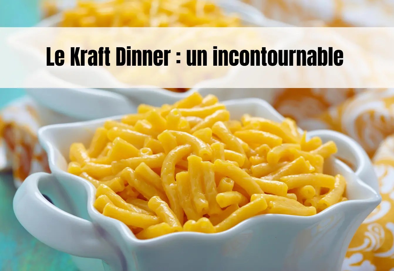 Kraft Dinner servi dans un joli plat blanc.