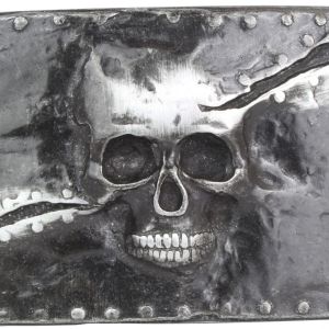 Gürtelschnalle Split Skull 4,0 cm schwarz