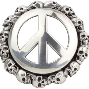 Gürtelschnalle Peace and Death 4,0 cm