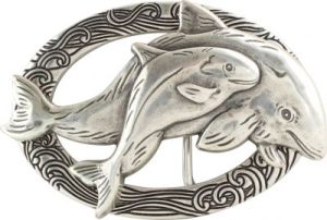 Gürtelschnalle Delfine 4,0 cm