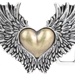 Gürtelschnalle Flying Heart 4,0 cm