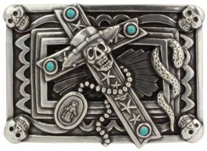Gürtelschnalle Mexican Death 4,0 cm