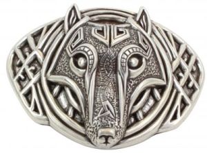 Gürtelschnalle Wolfkopf 4,0 cm