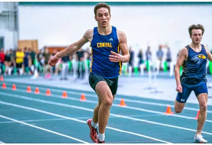 ConVal’s Ross Stephens won the 300 meters at the state Division 2 indoor track and field championships.