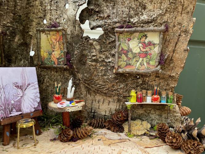 A fairy art studio, one of the fairy houses that will be on display at the Monadnock Center’s annual Fairy House Day.