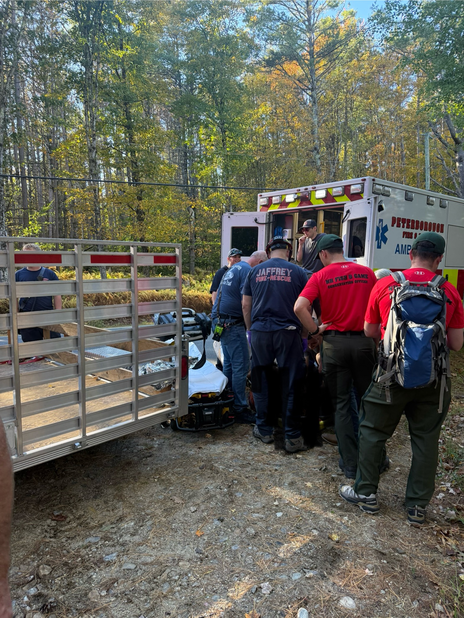 Emergency personnel responded to Casalis State Forest in Sharon for a reported injured mountain biker.