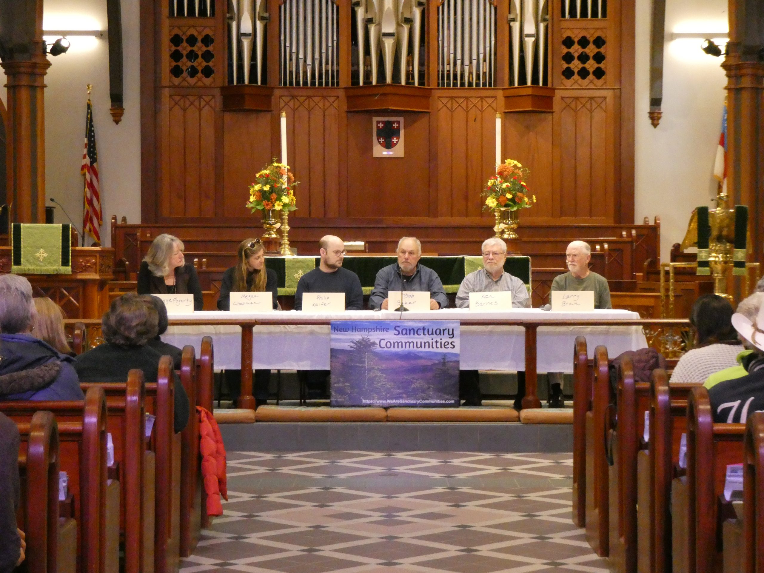 A group of organizers announced the formation of "Sanctuary Communities," a network of activists that seeks to track and document ICE activity in New Hampshire, on Oct. 28, 2025.