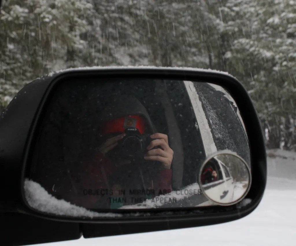 Raven Groblewski of Jaffrey photographs Tuesday's storm at Annette State Park in Rindge. RAVEN GROBLEWSKI / Courtesy