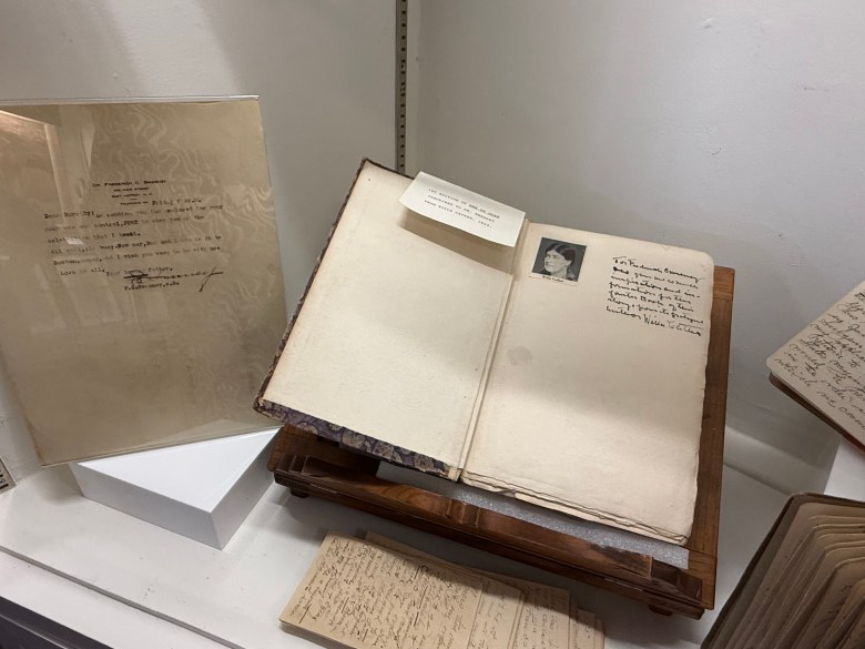 A copy of "One of Ours" gifted and inscribed by author Willa Cather to Dr. Frederick Sweeney of Jaffrey. ASHLEY SAARI / Ledger-Transcript