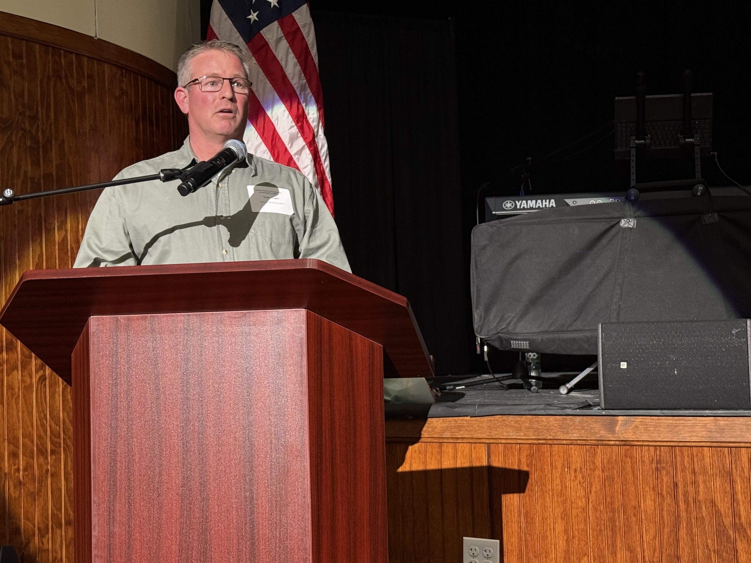 Brett Kruger accepts Business of the Year on behalf of Heavy Haulers CDL Academy.