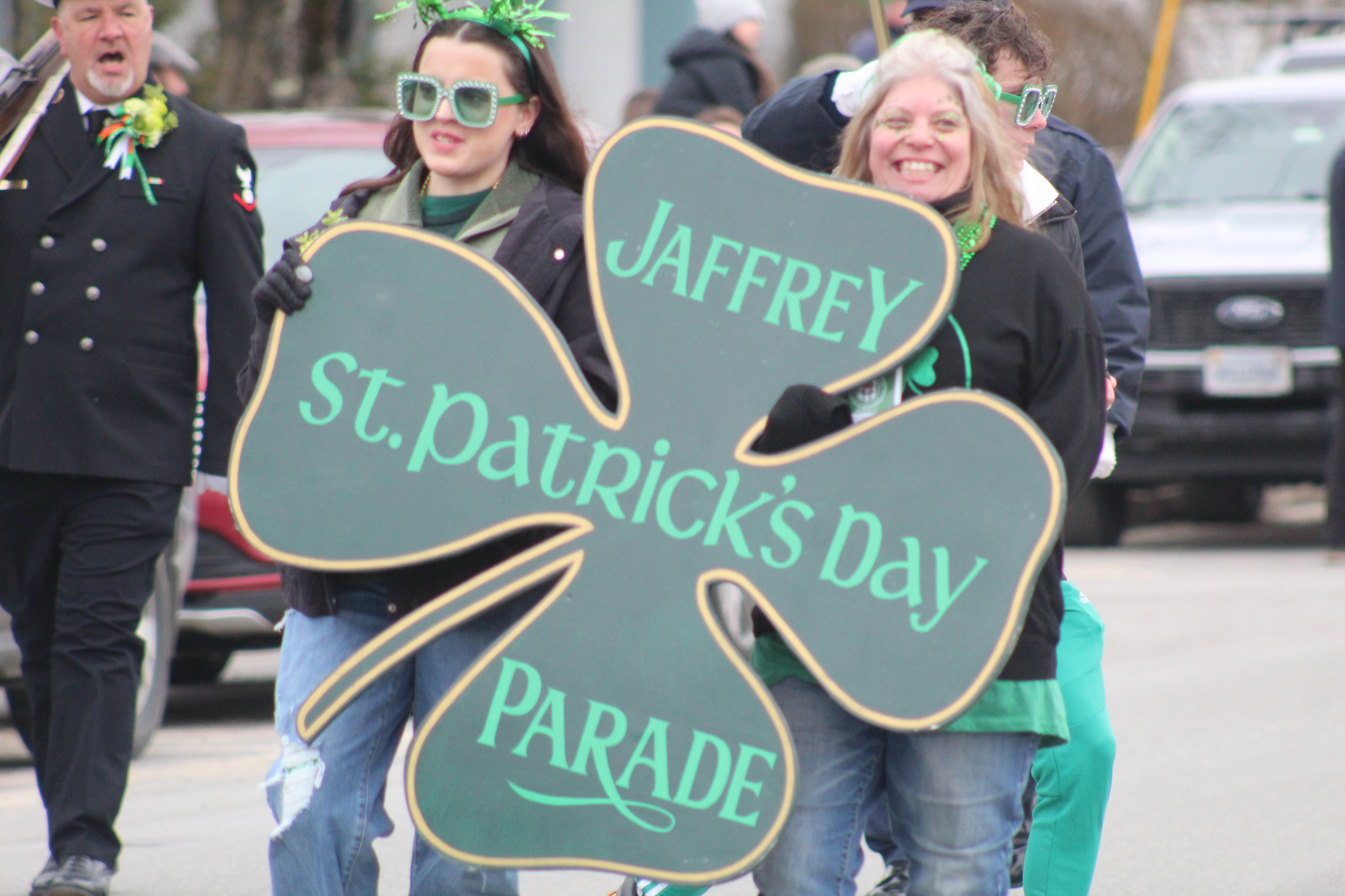 Bagpipers, bands and floats highlight Jaffrey St. Patrick's Day
