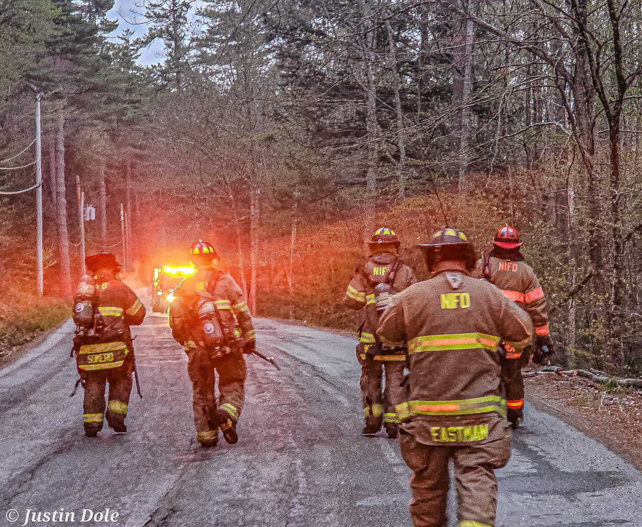 Crews responded to a first alarm fire on Thorndike Pond Road in Jaffrey on Saturday morning.