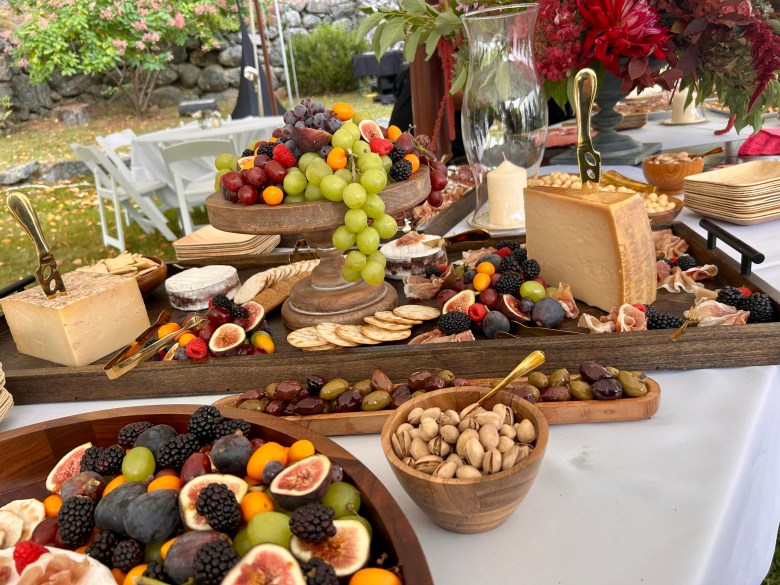A "grazing table" set up by Monadnock Eats.