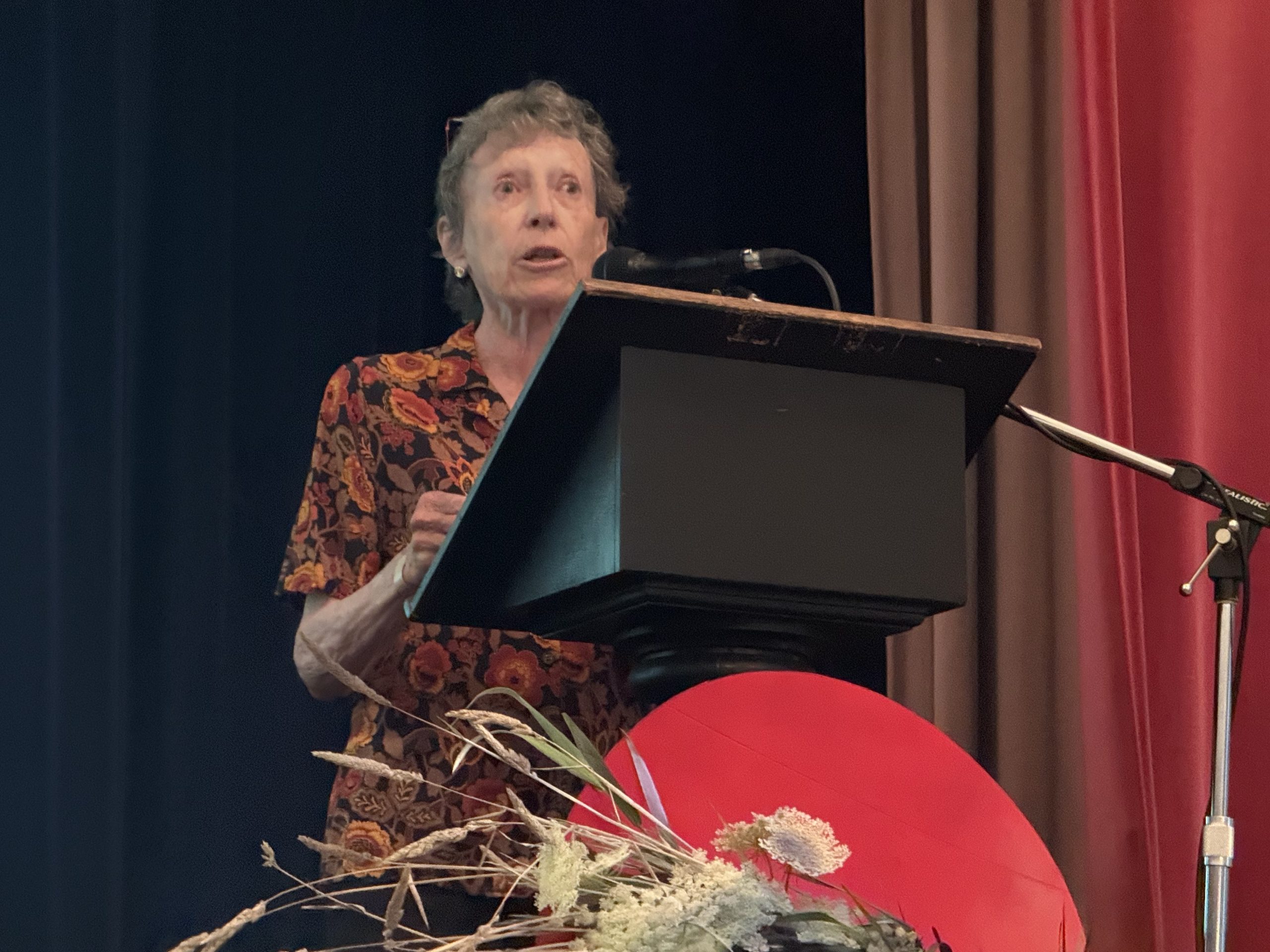 Christine Guth presents at the Amos Fortune Forum.