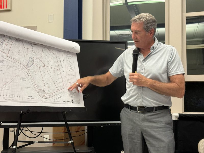 Engineer Jeffrey Brem discusses the proposal.