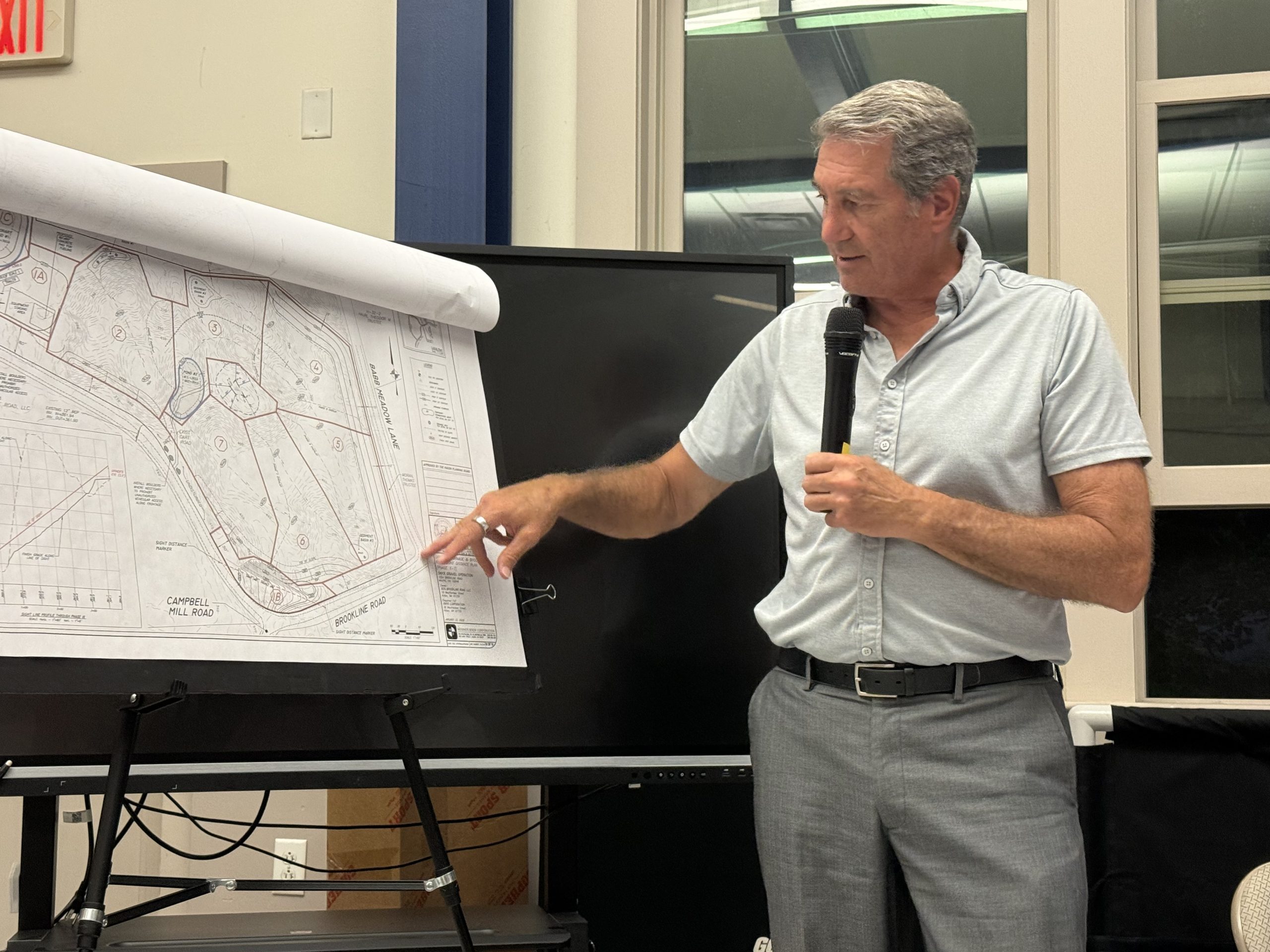 Engineer Jeffrey Brem discusses the proposal.