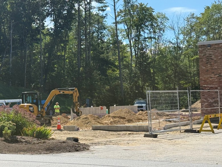 Work continues on the addition in early September.
