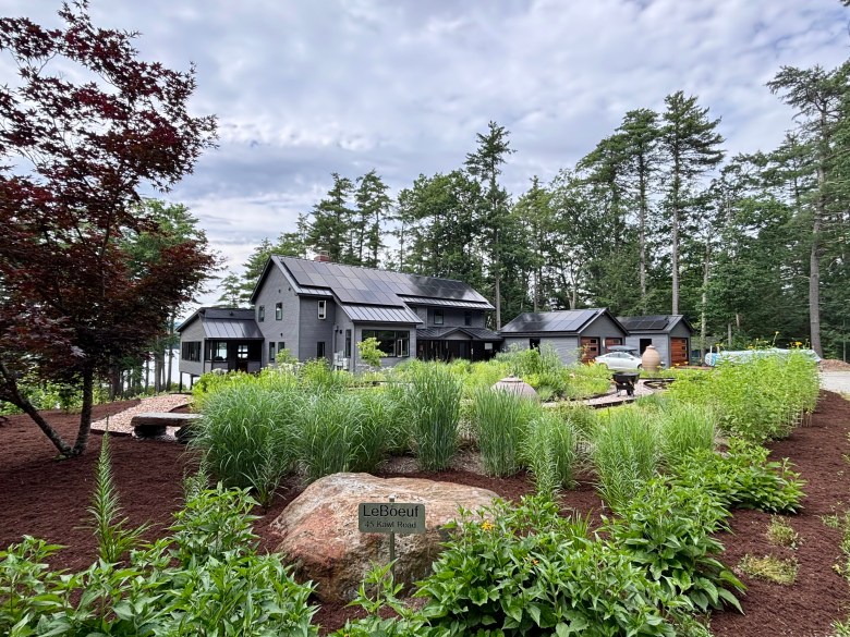 The LeBoeuf family has started the process of transforming their yard into native plant gardens with walkways.