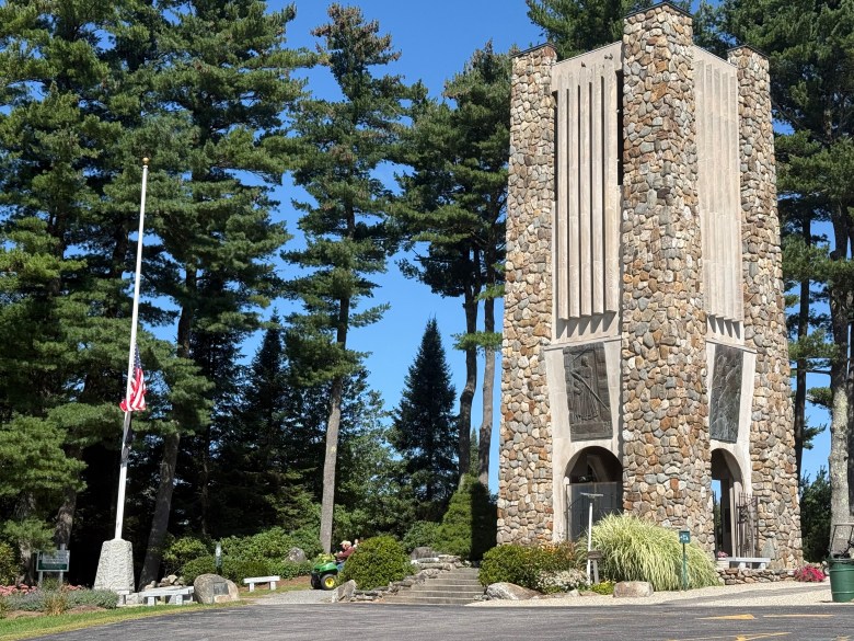 The flag was lowered to half mast at Cathedral of the Pines for the anniversary of the Sept. 11 terrorist attacks.