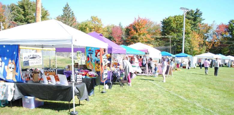 Dozens of vendors lined the field.