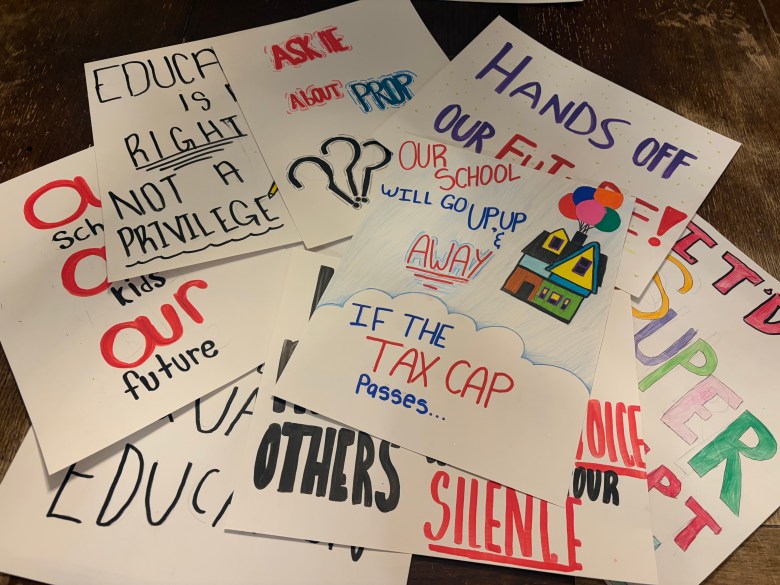 Signs and posters created by Mascenic students.